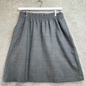 J.Crew Sidewalk A Line Skirt Women 4 Gray Wool Elastic Waist Pull On Office Work